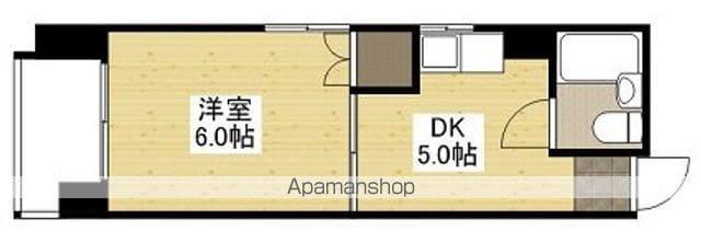 第2品川ビル(1DK/3階)の間取り写真
