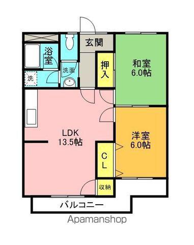 ロイヤルグレースコーポ阿部(2LDK/3階)の間取り写真