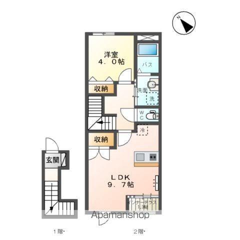 パルティール(1LDK/2階)の間取り写真