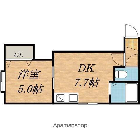 アークコート北41条Ⅰ(1DK/2階)の間取り写真