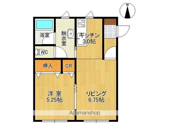 フルリール(1LDK/1階)の間取り写真