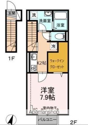 令和BELLⅡ(1K/2階)の間取り写真