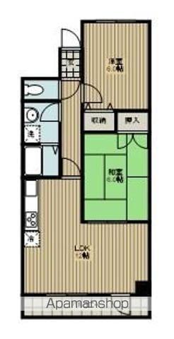 ラフィーネ丸武(2LDK/1階)の間取り写真