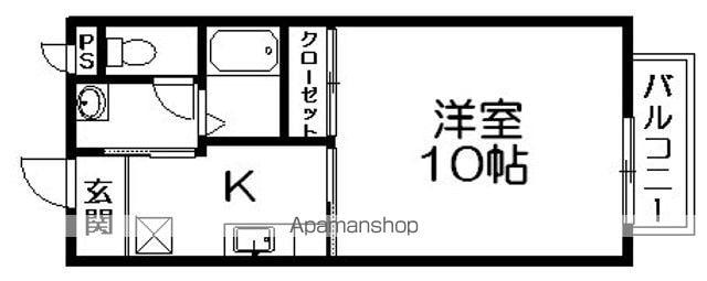 ZERO(1K/1階)の間取り写真