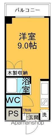 サンライズマンション(ワンルーム/2階)の間取り写真