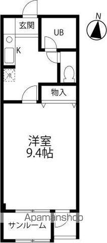 グリーンハイツⅠ番館(1K/4階)の間取り写真