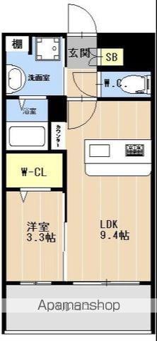 LIBTH竹下(1LDK/6階)の間取り写真