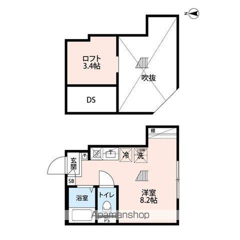 クレアール町屋(ワンルーム/3階)の間取り写真