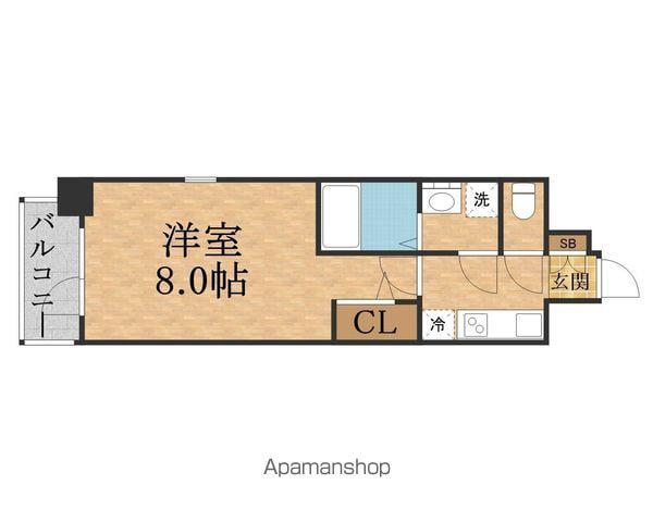 ESLEAD大阪グランフォート(1K/8階)の間取り写真