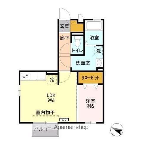 クレールコート(1LDK/2階)の間取り写真