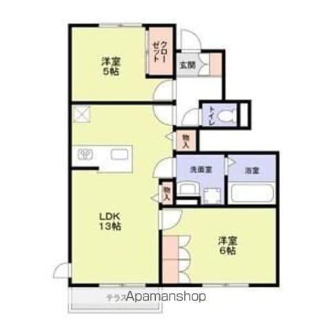 FORE TUNA(2LDK/1階)の間取り写真