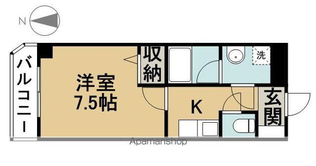 サンライズマンション12(1K/3階)の間取り写真
