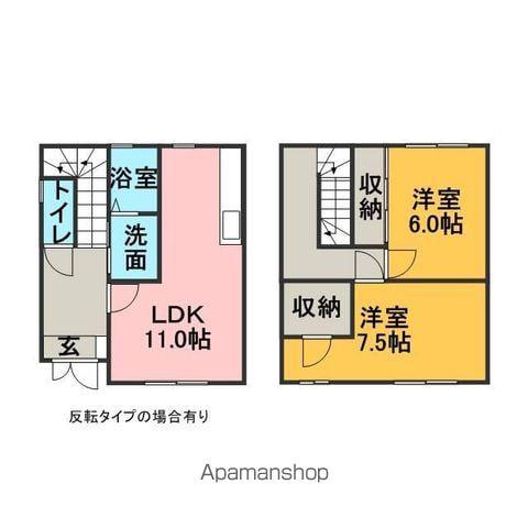 グランジュッテ２ＬＤＫ(2LDK)の間取り写真