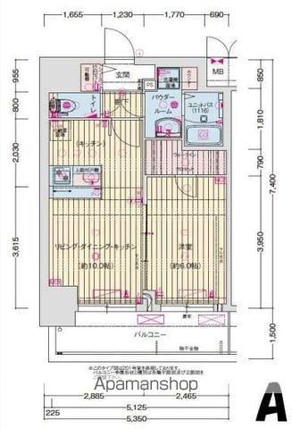 プレサンス東別院セレニス(1LDK/10階)の間取り写真