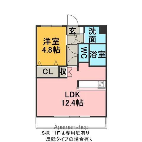 CASA DUO(1LDK/2階)の間取り写真