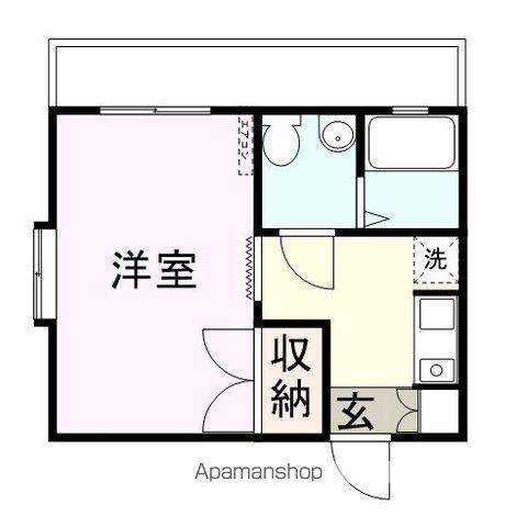 メゾンアイビーⅡ(ワンルーム/1階)の間取り写真