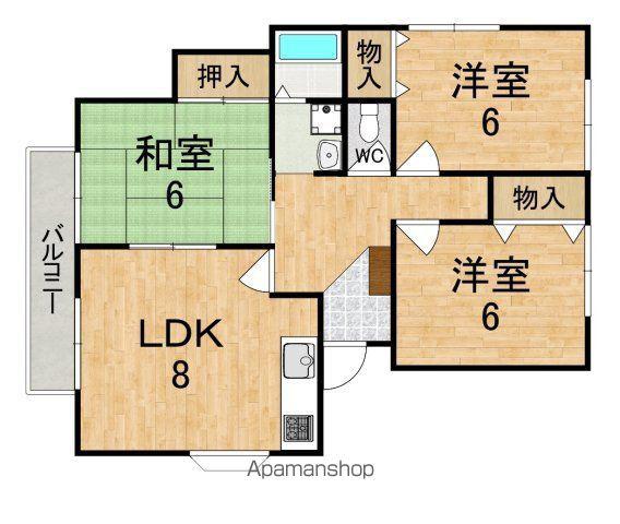 メゾンドールⅡ(3DK/2階)の間取り写真