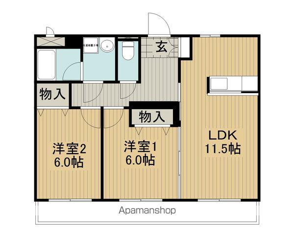 マンションソレイユ(2LDK/3階)の間取り写真