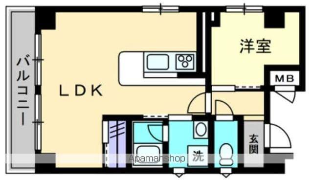 ル・ポール番町(1LDK/3階)の間取り写真