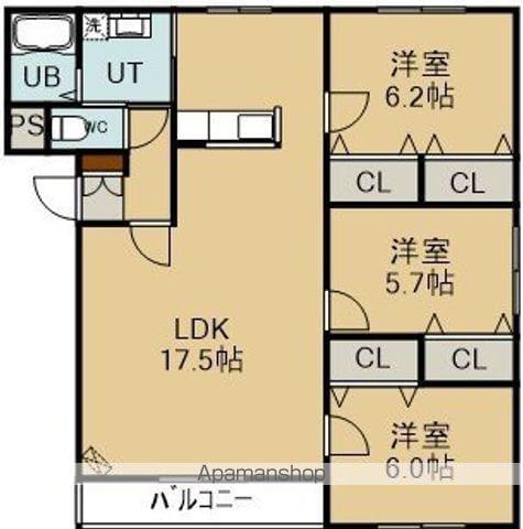 ウィンザーコート駒場(3LDK/3階)の間取り写真