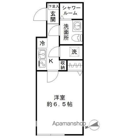 PASEO下北沢(1K/B1階)の間取り写真
