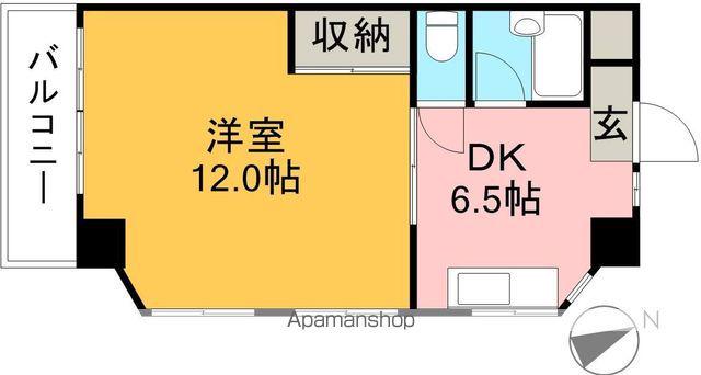 サンシティ2(1DK/3階)の間取り写真