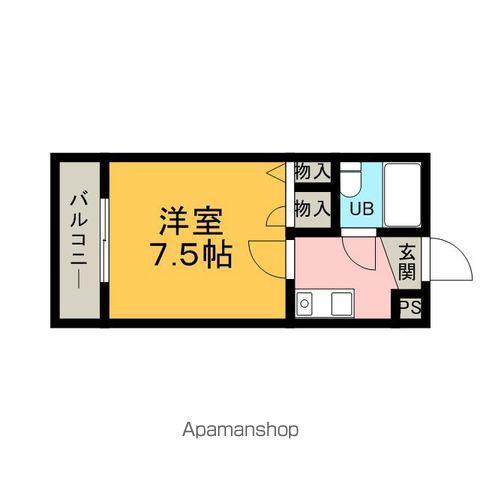 メゾン山美Ⅰ(1K/2階)の間取り写真