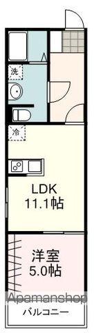 アンビエラ茶町(1LDK/3階)の間取り写真