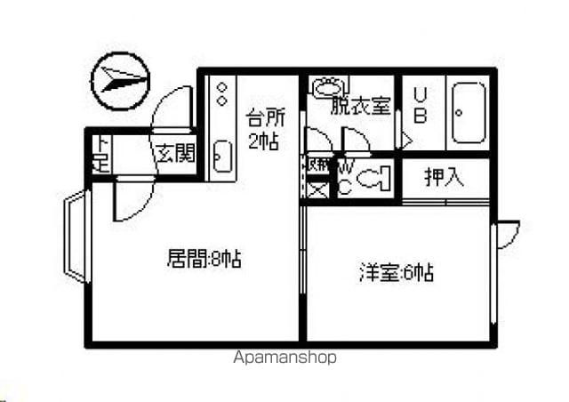 WINGⅡ(1LDK/1階)の間取り写真
