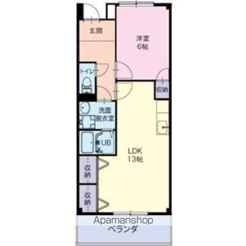 タキオンB(1LDK/1階)の間取り写真