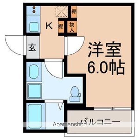 ハルホ・奏の杜・イースト(1K/2階)の間取り写真