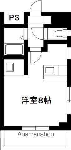 エスポワール鶴島(ワンルーム/6階)の間取り写真