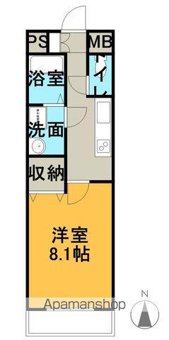 サンアップウェルⅡ(1K/3階)の間取り写真