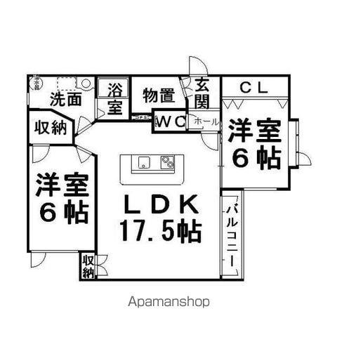 ABCSPIRE(2LDK/1階)の間取り写真