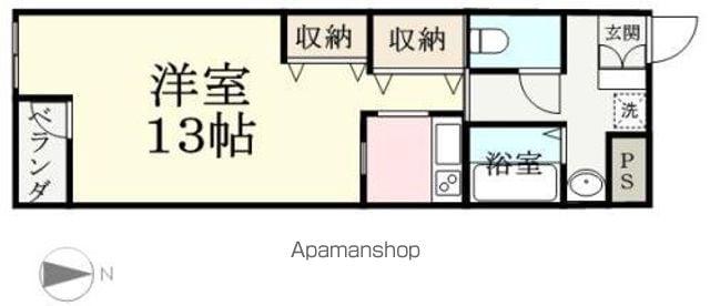 アシャール(ワンルーム/2階)の間取り写真