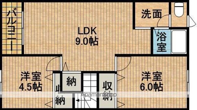 エスカール小池(2LDK/2階)の間取り写真