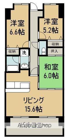 ロイヤルガーデン宇多津駅前(3LDK/6階)の間取り写真