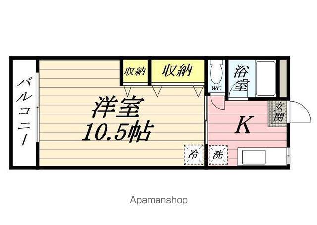ウィローレヂデンス(1K/2階)の間取り写真