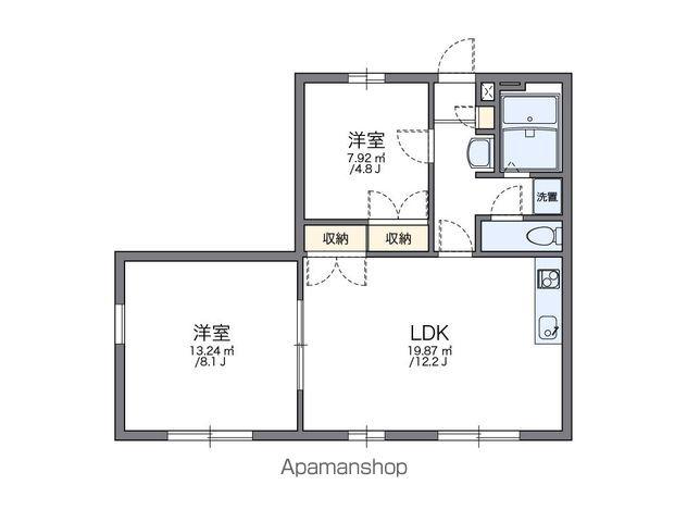 レオパレスFUJI(1SLDK/1階)の間取り写真