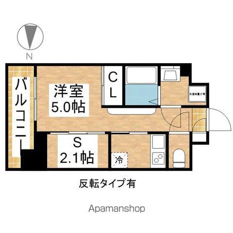 エステシア上前津(1K/4階)の間取り写真