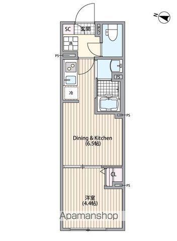 GRANPASEO中野Ⅲ(1DK/2階)の間取り写真