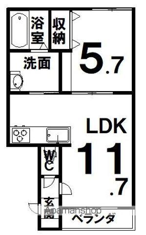 エステラ(1LDK/2階)の間取り写真