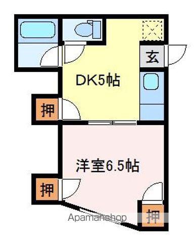 エースハイツ(1DK/3階)の間取り写真
