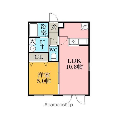 メゾンドステラⅢ(1LDK/4階)の間取り写真