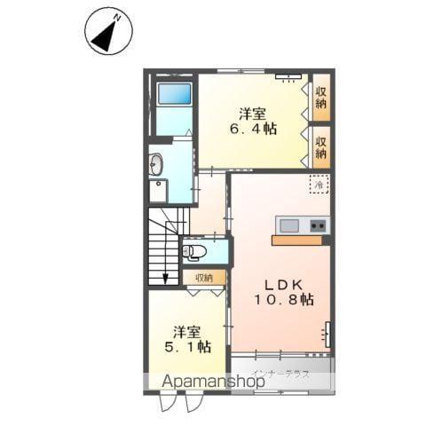 フォルビート(2LDK/2階)の間取り写真