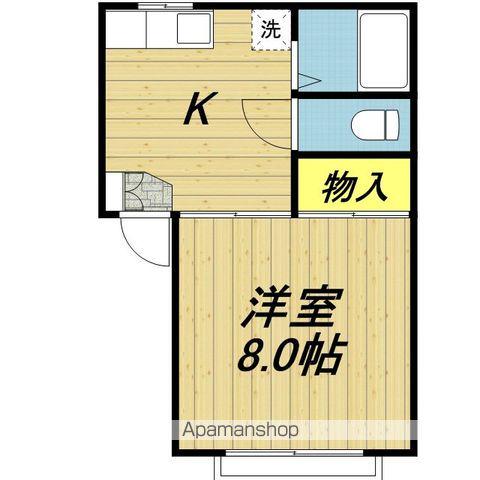 伊北青山ハイツ(1K/2階)の間取り写真