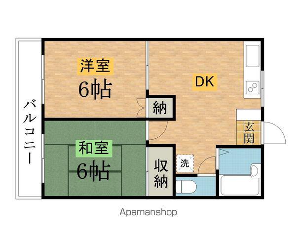 ファミーユ八王子(2DK/2階)の間取り写真