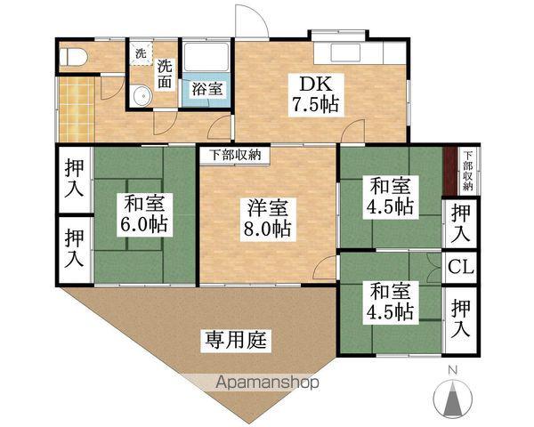 名鉄犬山線 江南駅(愛知) 徒歩15分 1階建 築42年(4DK)の間取り写真