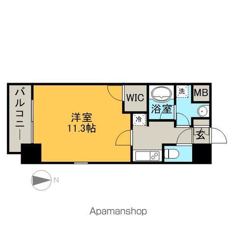 アスピラシオン名駅(1K/1階)の間取り写真