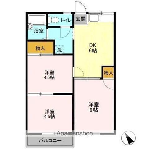 Tレジデンス C(3DK/1階)の間取り写真